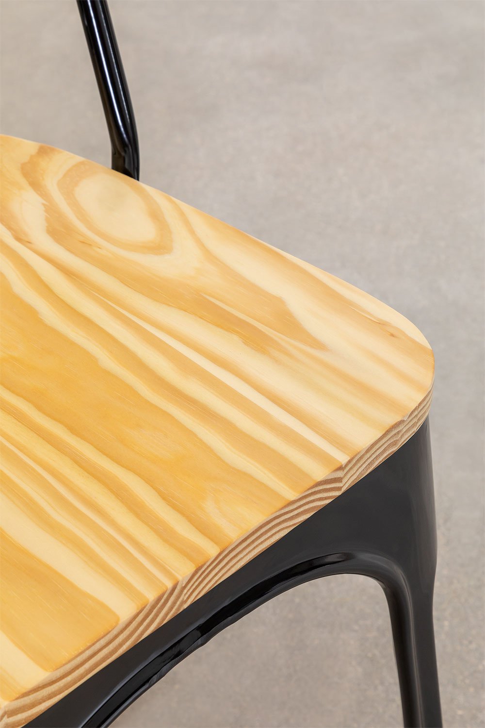 Sedia da pranzo impilabile Lix Madera
