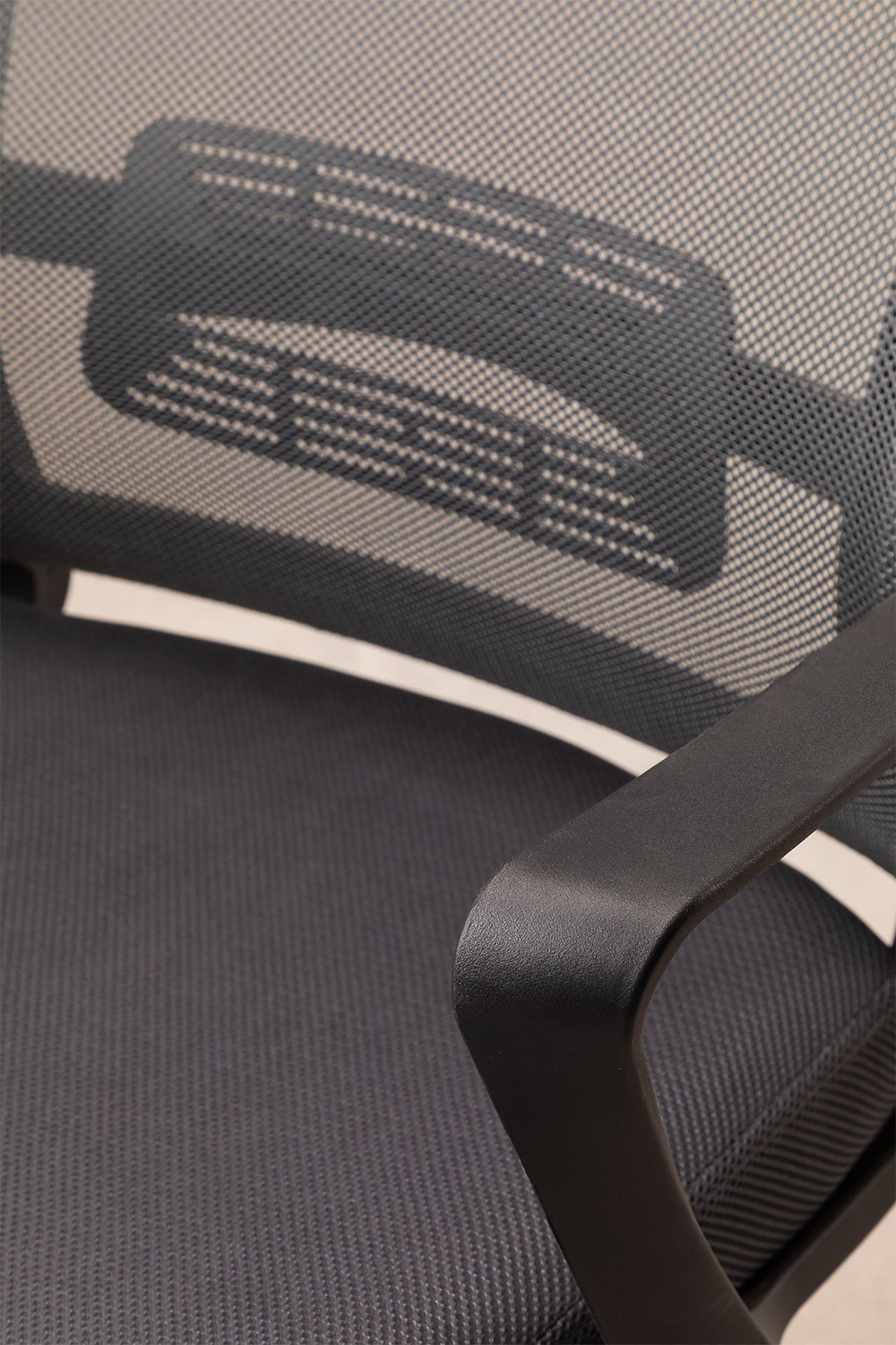 Sedia da ufficio con ruote e poggiatesta Teill Black