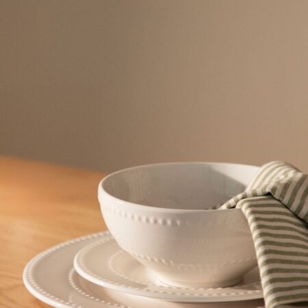 Servizio da tavola in new bone China da 12 pezzi Borela