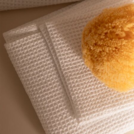 Set 4 asciugamani Fiorala in cotone waffle