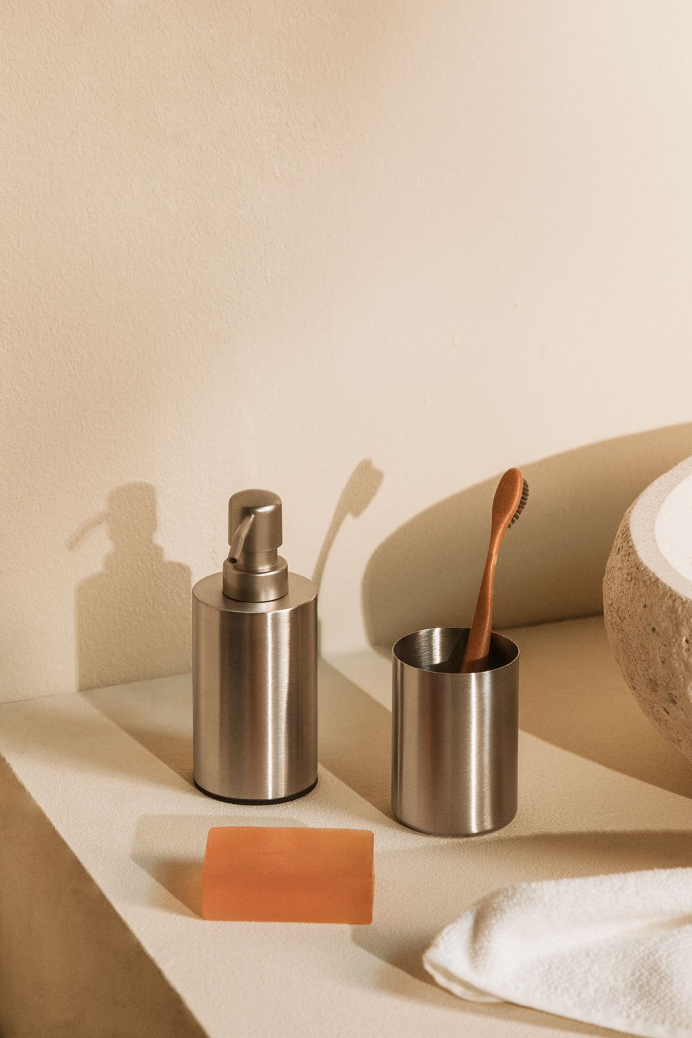 Set da bagno Valdio in acciaio inossidabile