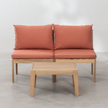 Set da giardino in 2 pezzi con tavolino Filips in legno di acacia
