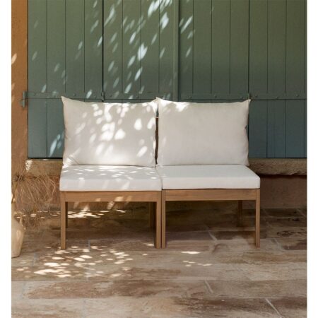 Divano da giardino modulare in 2 pezzi in legno di acacia Filips
