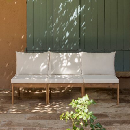 Divano da giardino modulare in 3 pezzi in legno di acacia Filips