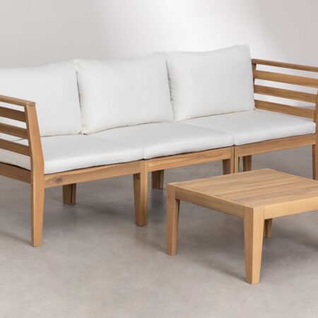 Set da giardino 3 pezzi con braccioli e tavolino Filips