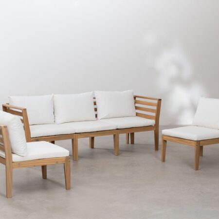 Set da giardino 5 pezzi con braccioli Filips