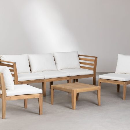 Set da giardino 5 pezzi Filips con braccioli e tavolino