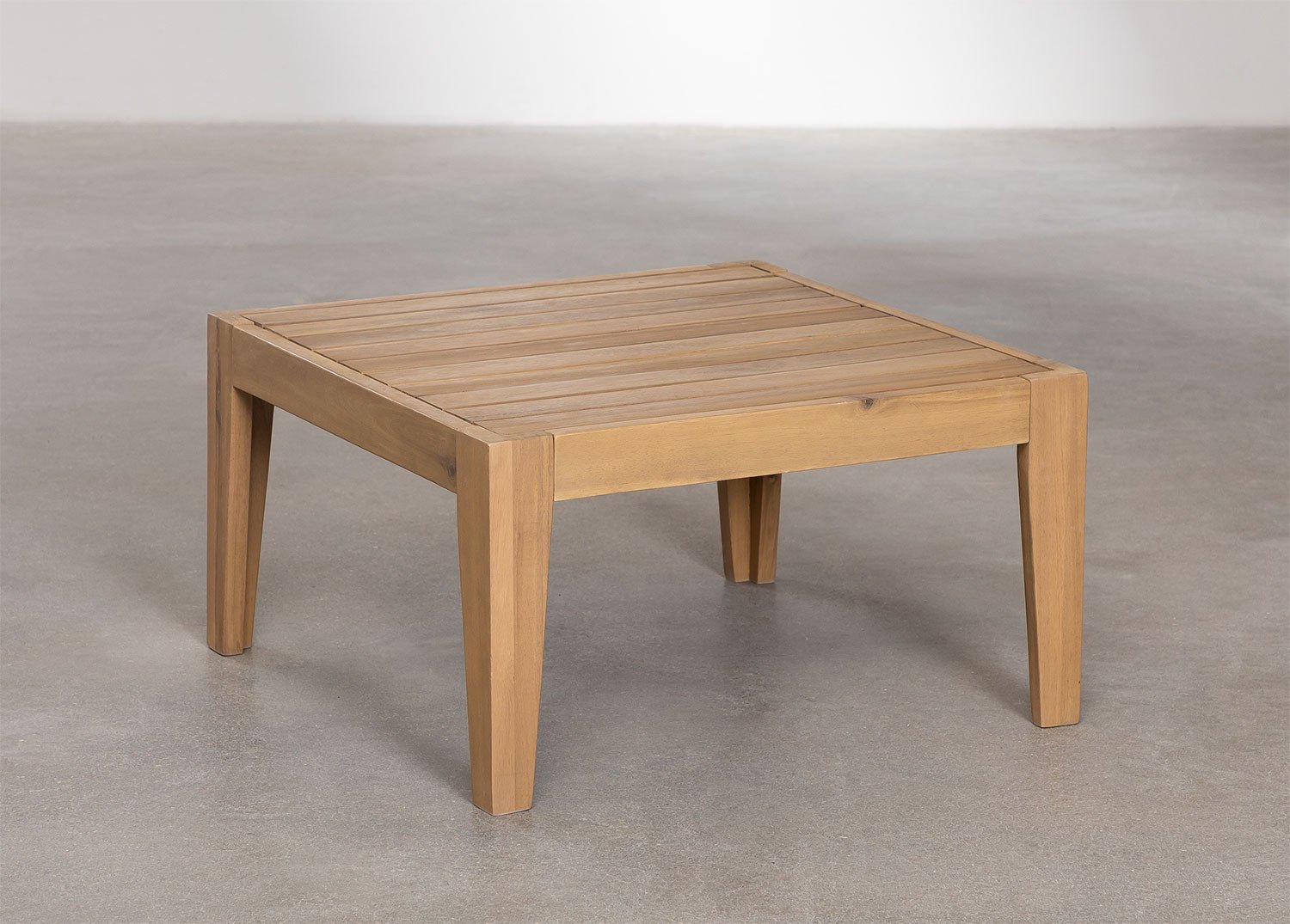Set da giardino con divano componibile in 5 pezzi con braccioli e tavolino in legno di acacia Filips