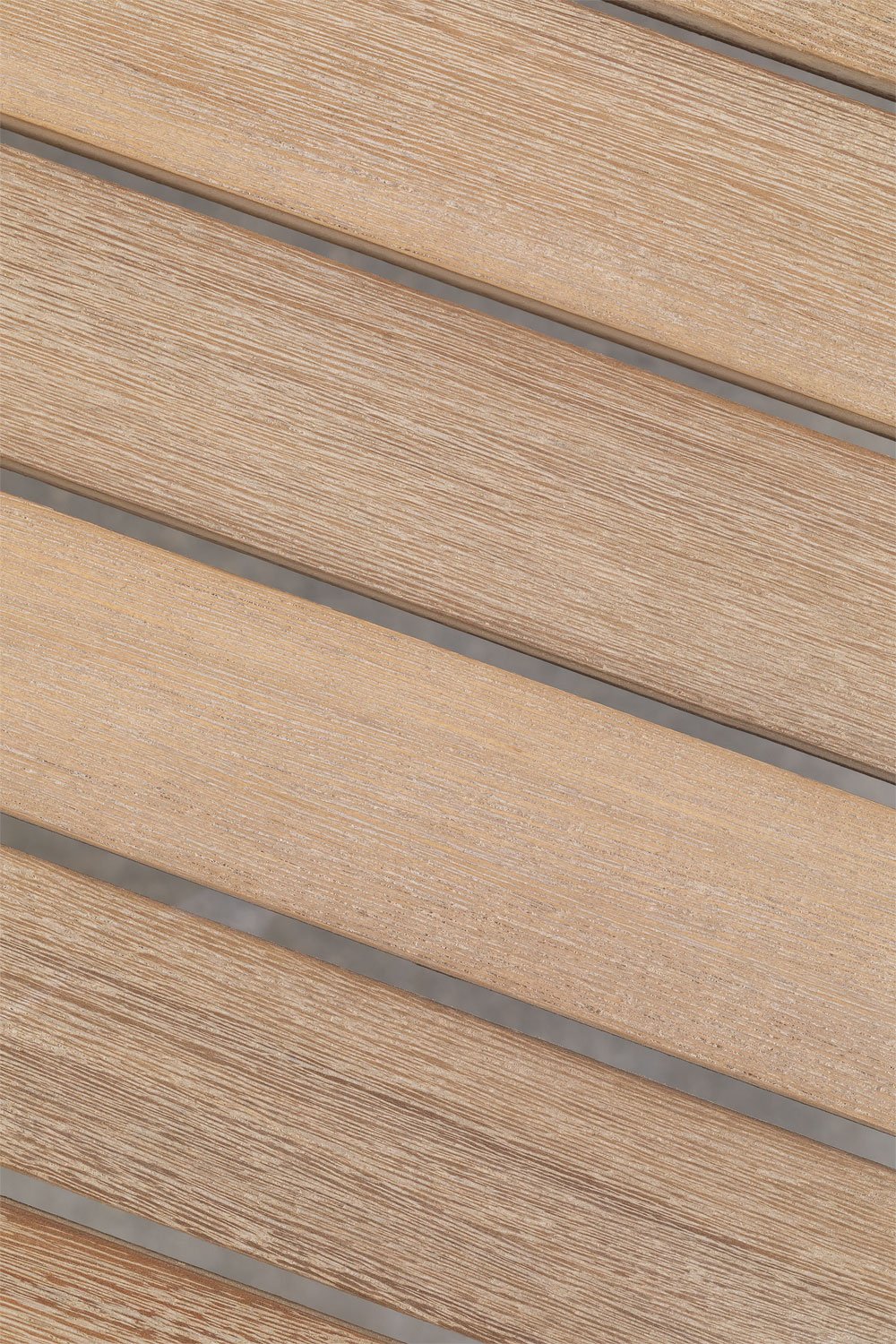 Set da giardino con divano 2 posti, 2 poltrone e tavolino in alluminio e legno di acacia Basper