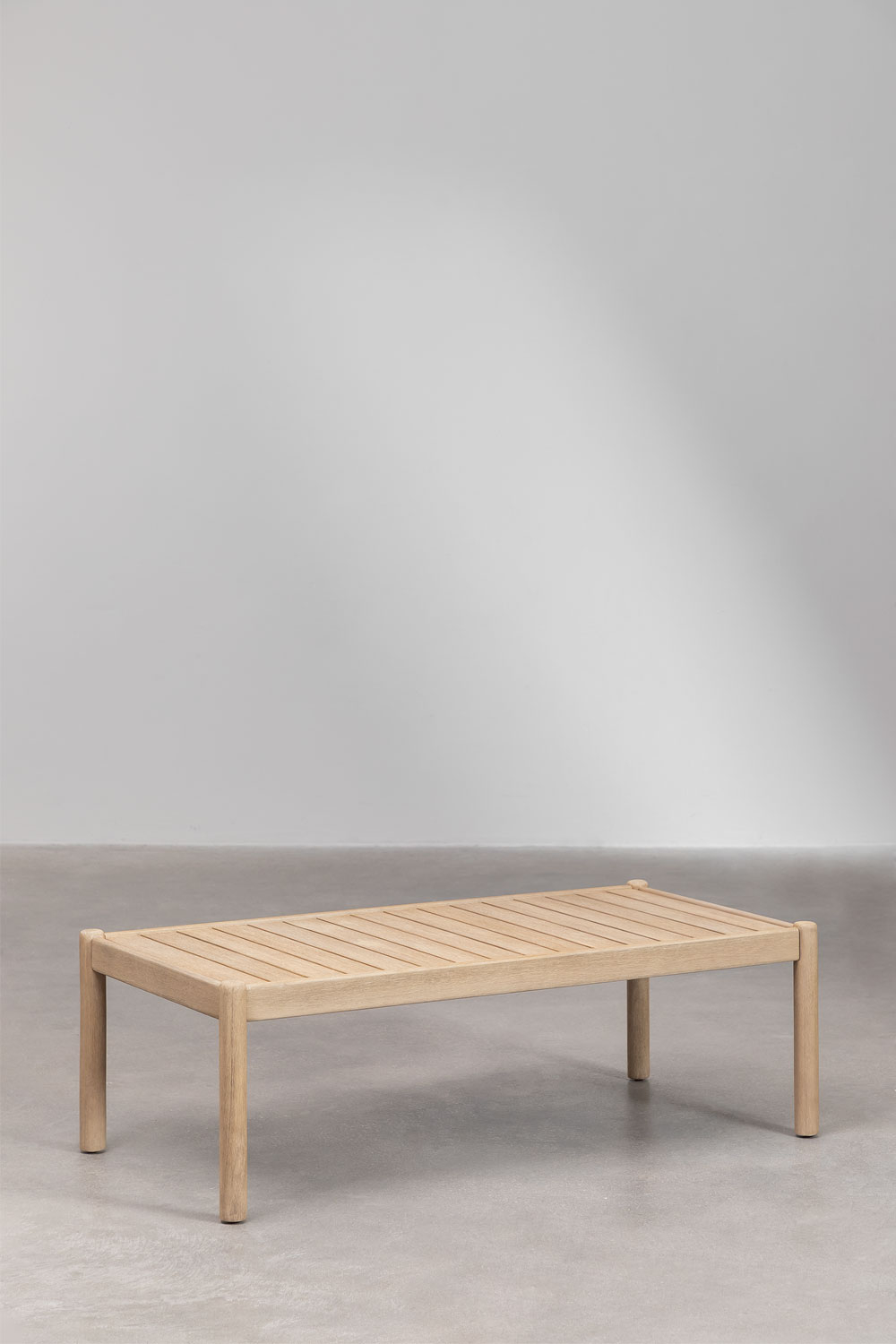Set da giardino con 2 poltrone e tavolino in legno di acacia e corda intrecciata Karvia