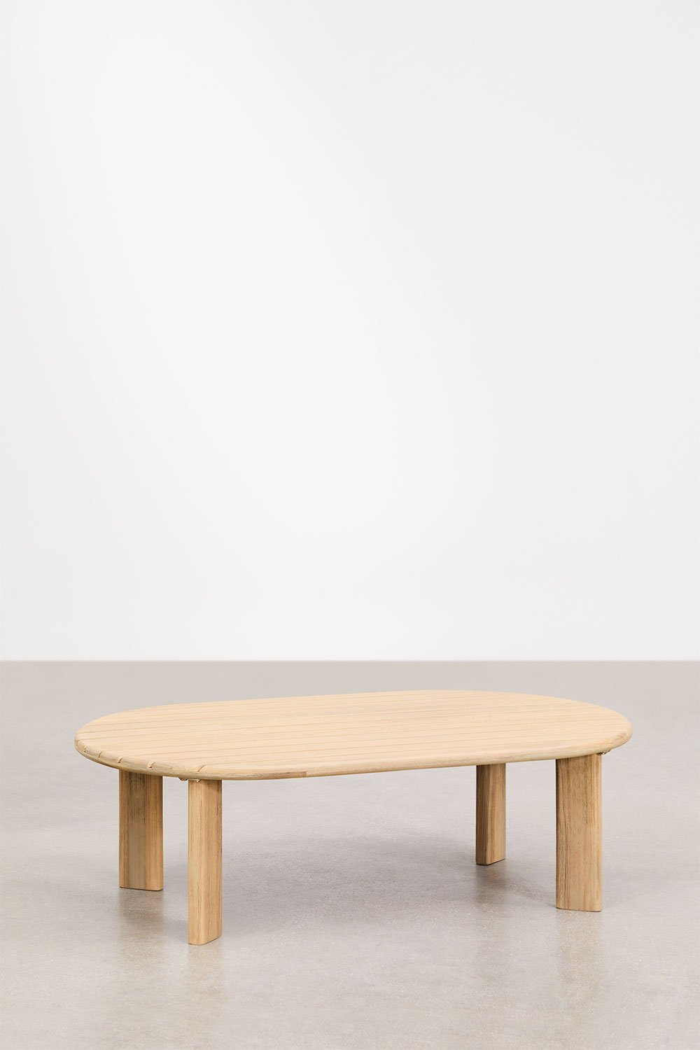 Set da giardino Leilan con 2 poltrone e un tavolino in legno di acacia e rattan