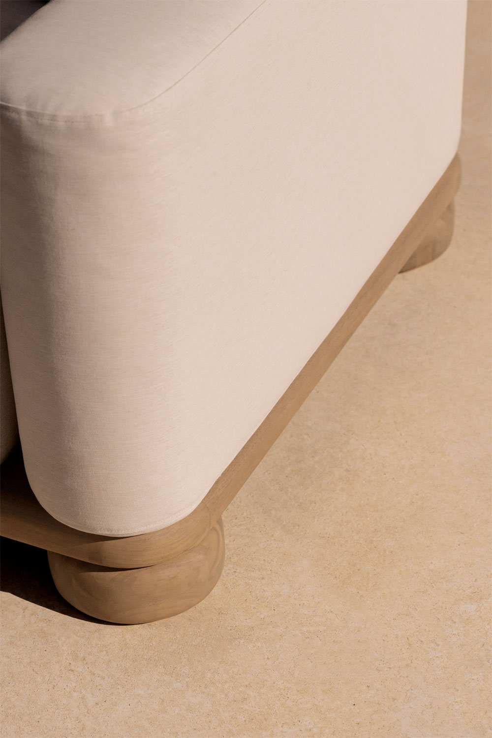 Set da giardino con divano 2 posti, 2 poltrone e tavolino in legno di acacia 125x80 cm Ioanis