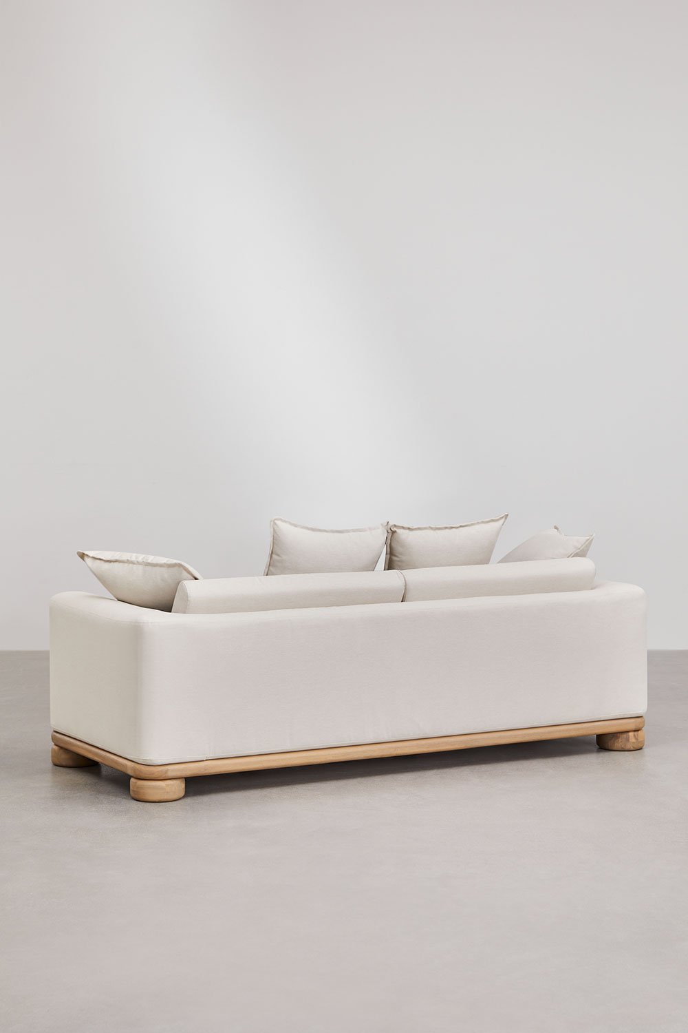 Set da giardino con divano 2 posti, 2 poltrone e tavolino in legno di acacia 125x80 cm Ioanis