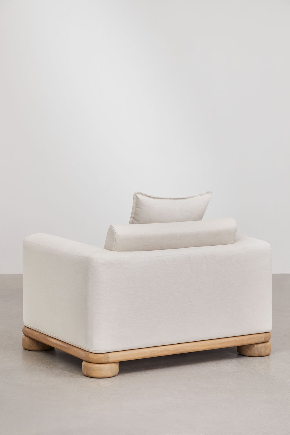 Set da giardino con divano 2 posti, 2 poltrone e tavolino in legno di acacia 125x80 cm Ioanis