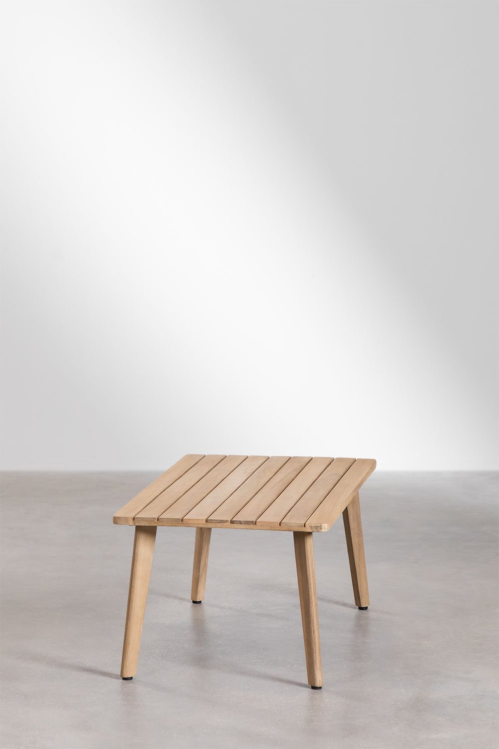 Set da giardino con divano 3 posti, 2 poltrone e tavolino in legno di acacia e corda intrecciata Kaela