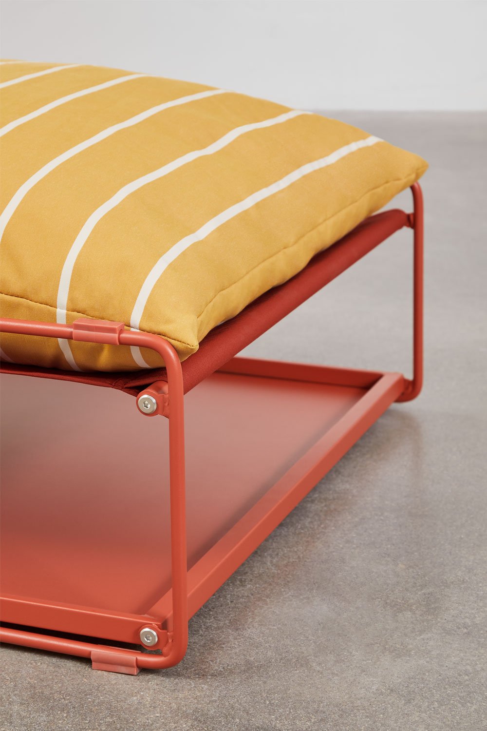 Divano modulare da giardino a 3 pezzi e pouf convertibile Amaro