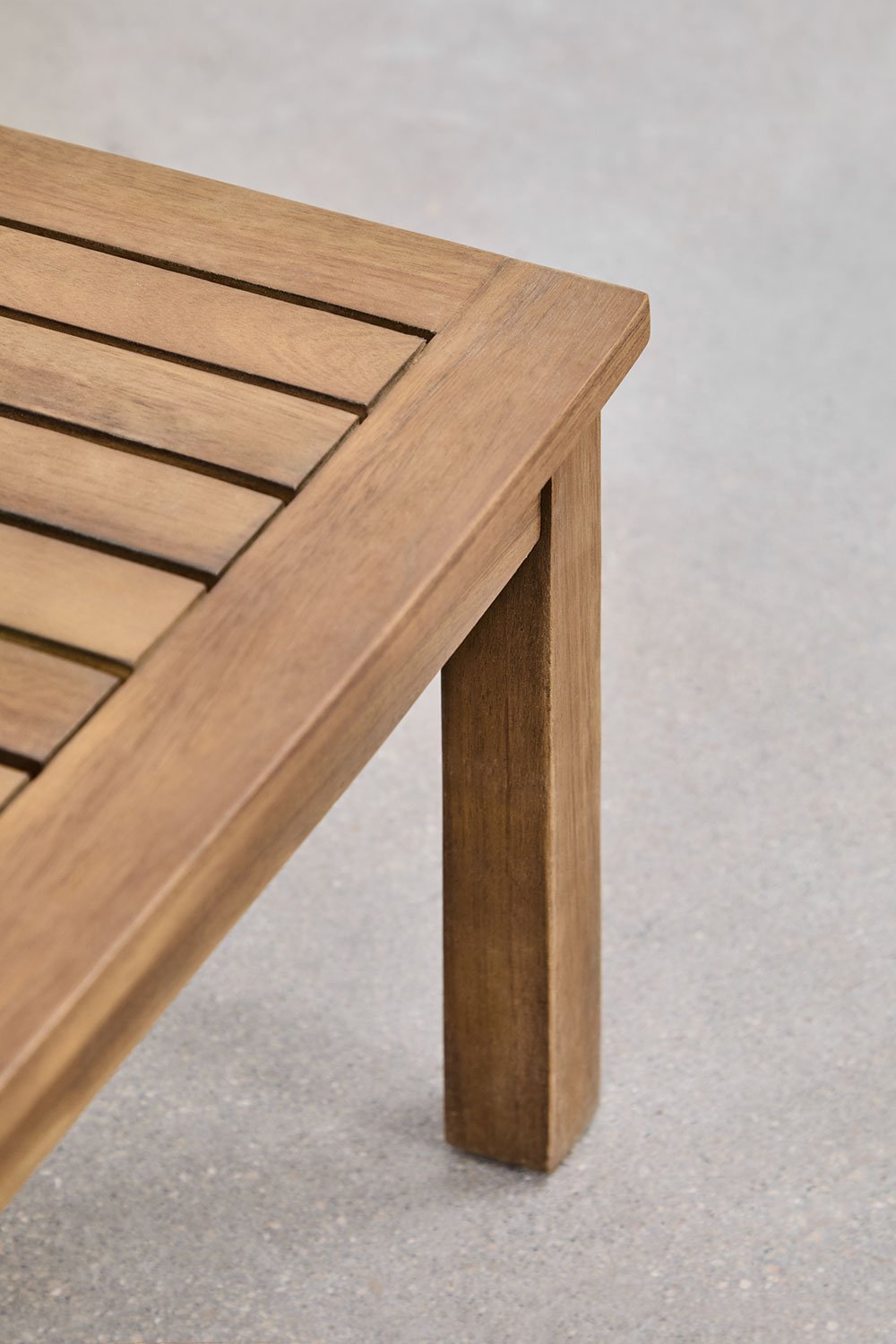 Set da giardino con divano componibile 2 pezzi con braccioli, 2 poltrone e tavolino in legno di acacia Branson