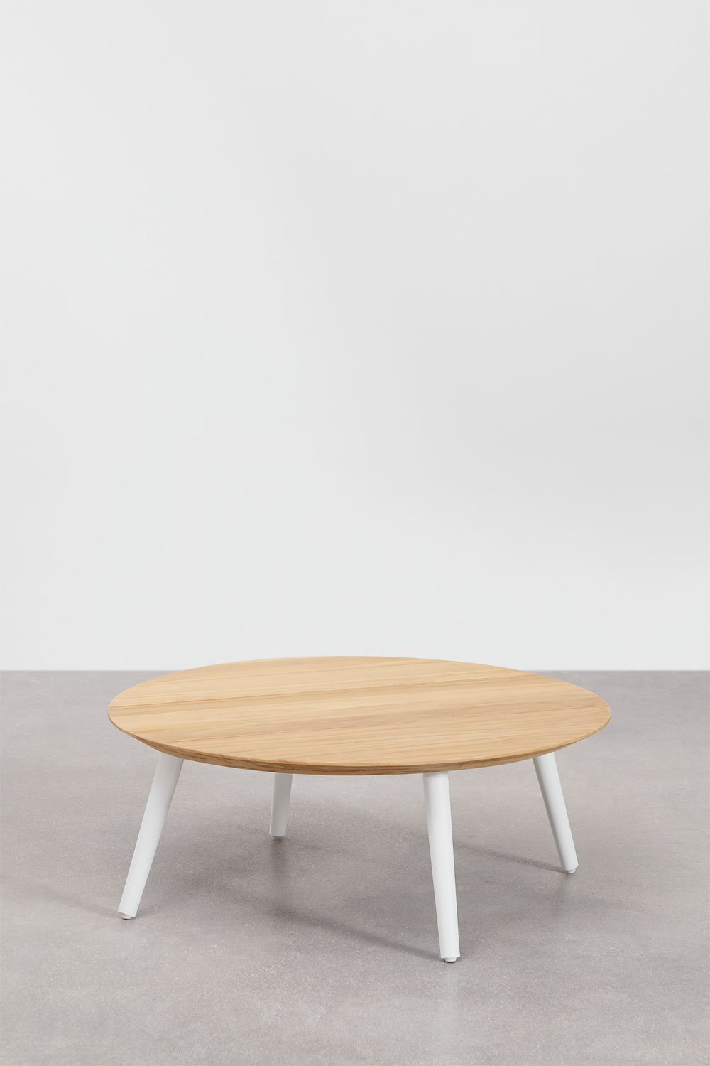 Set da giardino con divano 2 posti, 2 poltrone e tavolino in alluminio e legno di teak Salbury