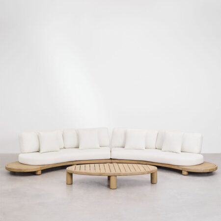 Set soggiorno in legno di acacia Jerome