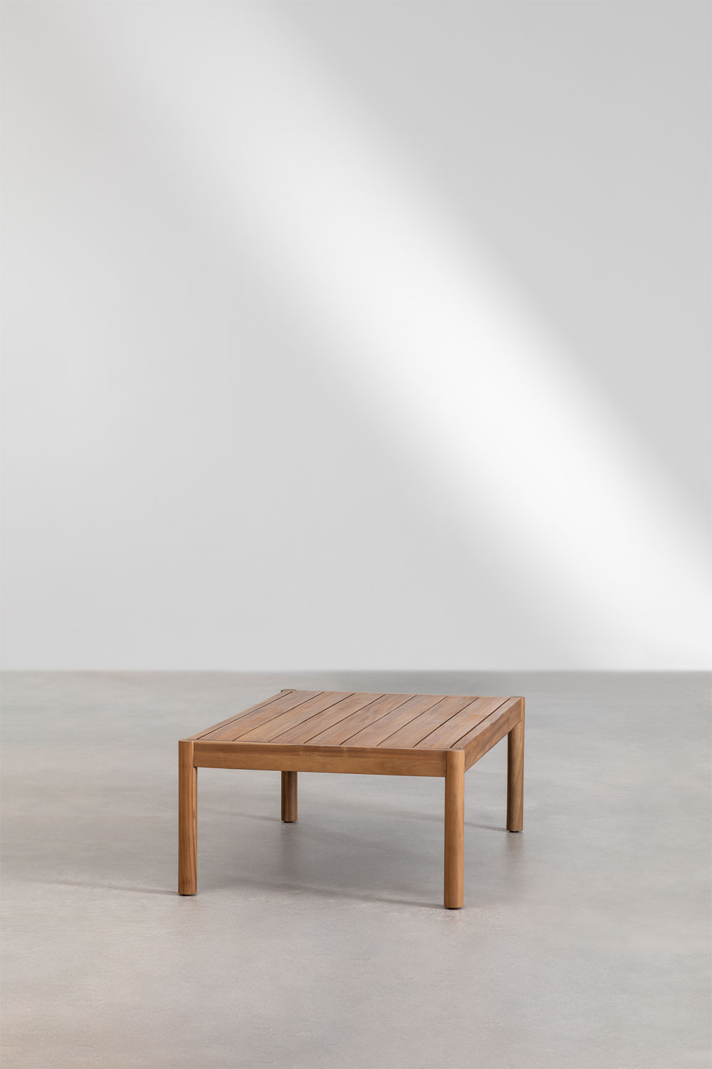 Set da salotto con divano a 3 posti e poltrona in legno di acacia Melvin