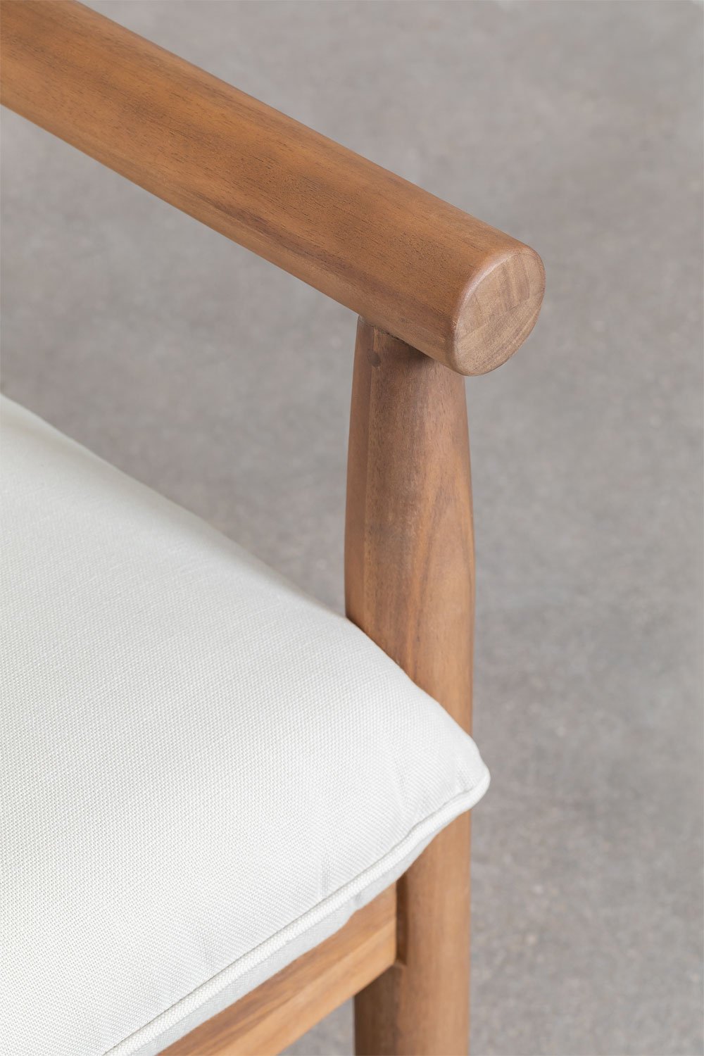 Set da salotto con divano a 3 posti e tavolino in legno di acacia Melvin