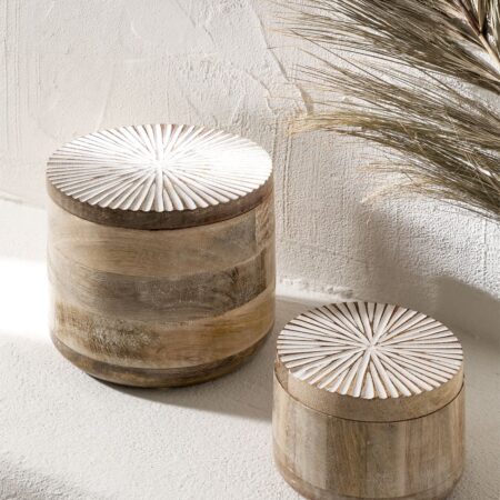 Set di 2 Barche in legno di mango Nabordi