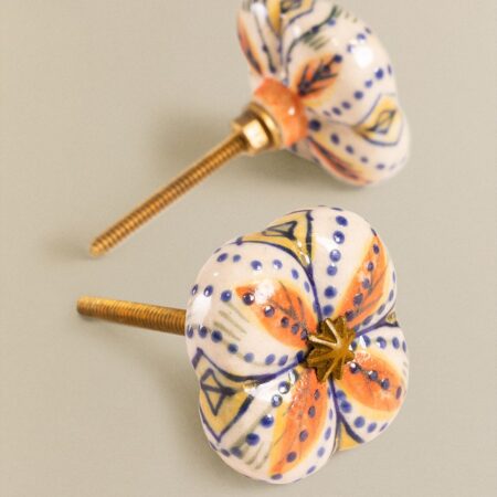 Set di 2 pomelli in Ceramica Flowe
