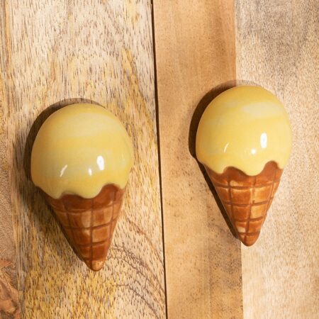 Set di 2 pomelli in ceramica Ice Cream Style Kids