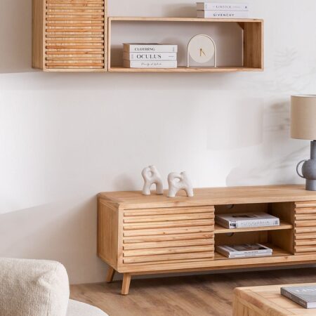 Set di 2 mensole da parete in legno Deleyna
