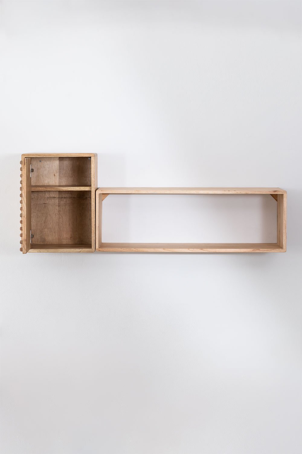 Set di 2 mensole da parete in legno Deleyna