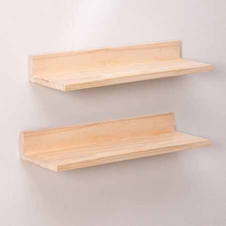 Set di 2 mensole da parete in legno di pino Tydor