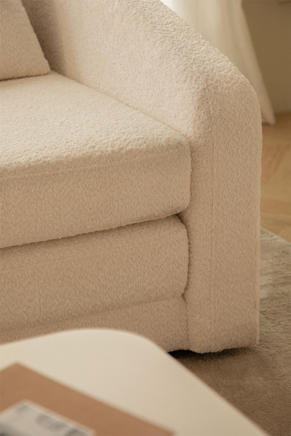 Set di 2 poltrone letto in tessuto bouclé Dalila