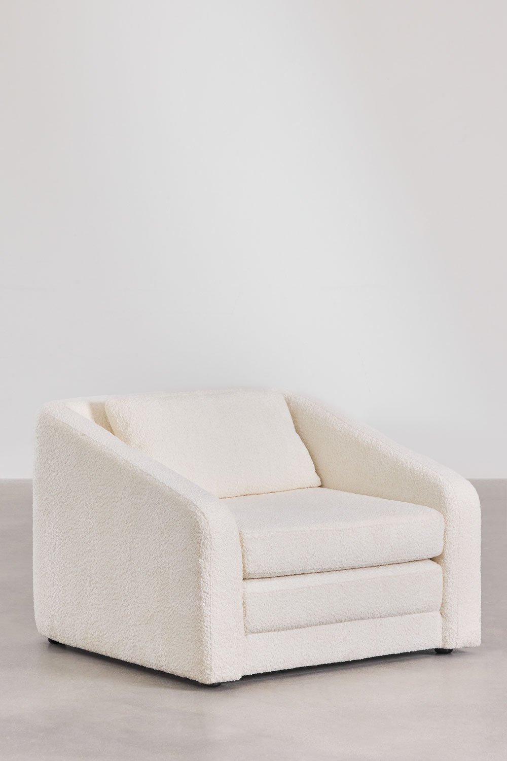 Set di 2 poltrone letto in tessuto bouclé Dalila