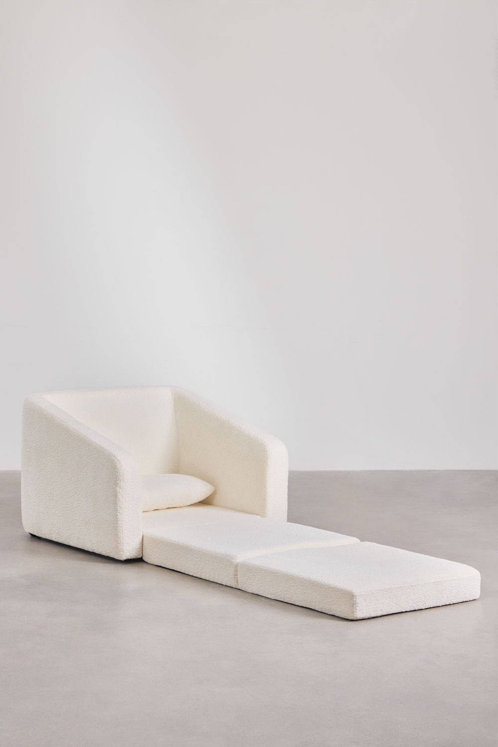 Set di 2 poltrone letto in tessuto bouclé Dalila