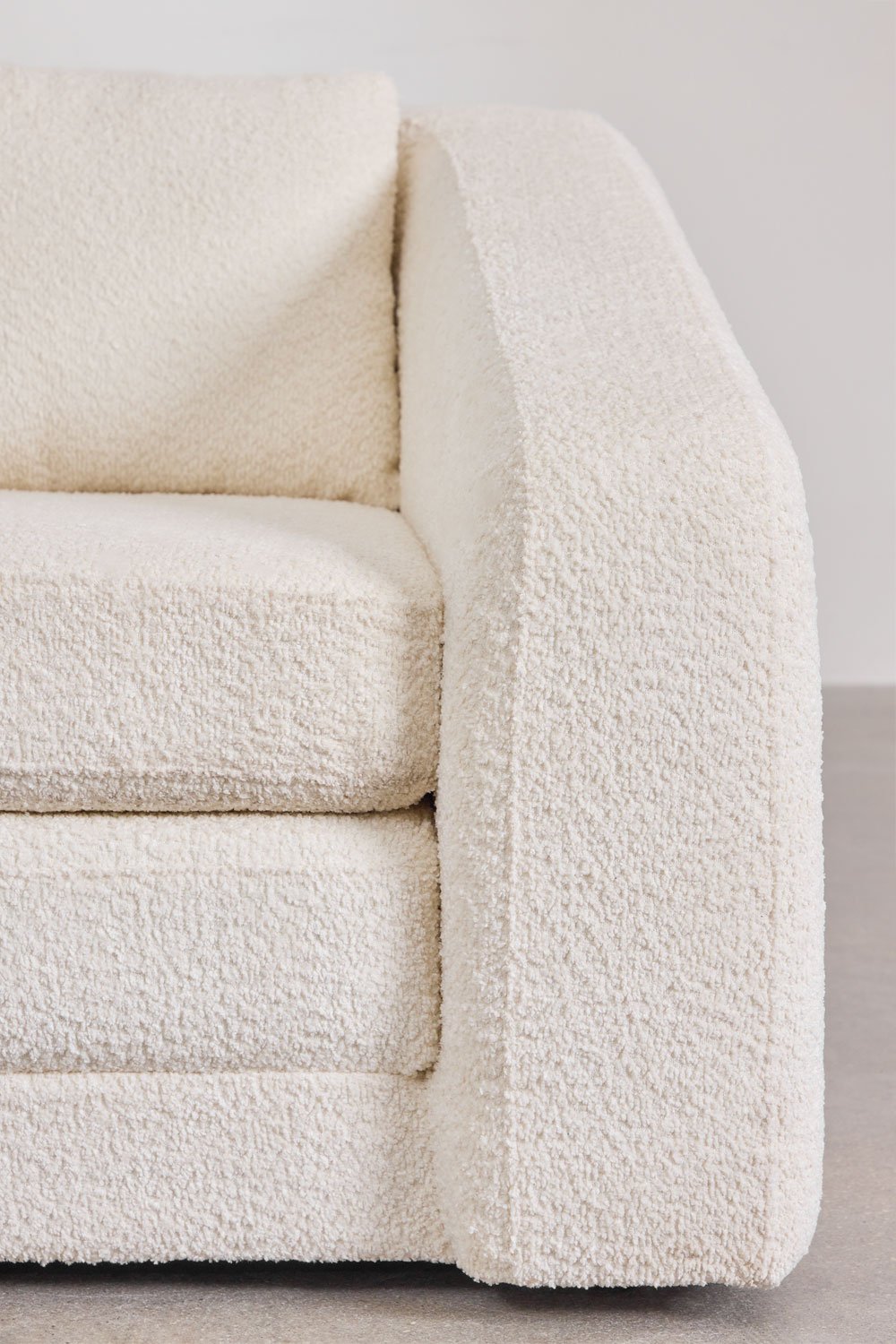 Set di 2 poltrone letto in tessuto bouclé Dalila