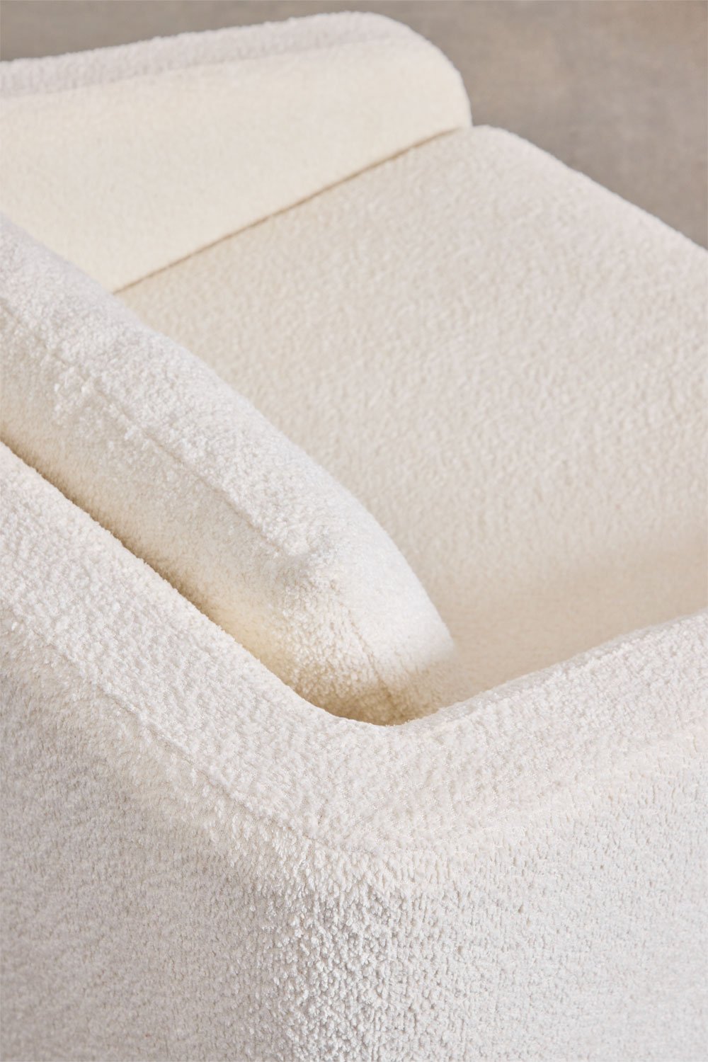 Set di 2 poltrone letto in tessuto bouclé Dalila