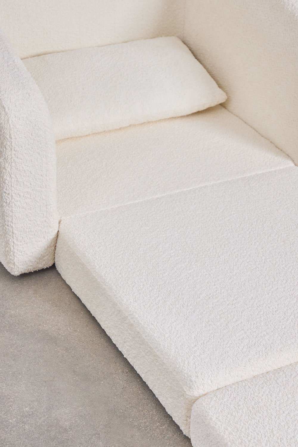 Set di 2 poltrone letto in tessuto bouclé Dalila