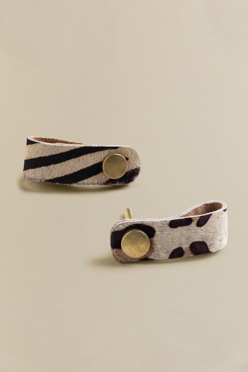 Set di 2 pomelli in pelle Solok Style