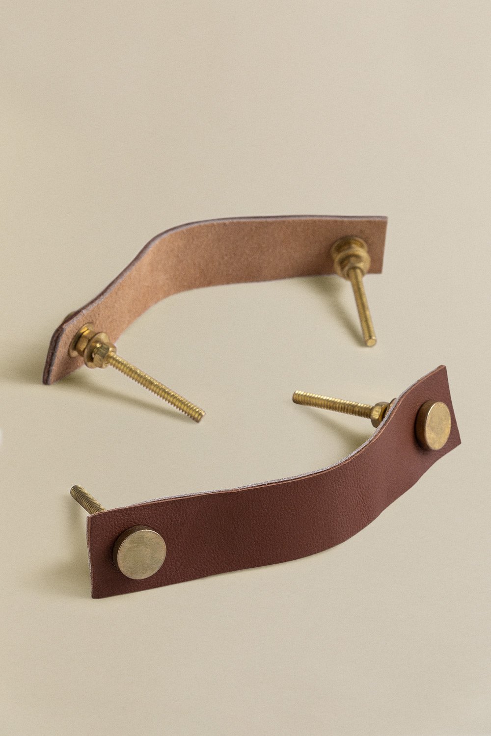 Set di 2 pomelli in pelle Teroy Style