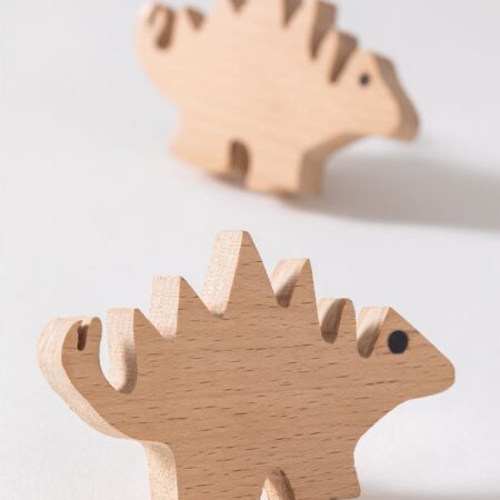 Set di 2 pomelli Spike Kids in legno di faggio