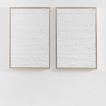 Set di 2 Quadri Decorativi in Rilievo in Gesso (60x90 cm) Leclerc