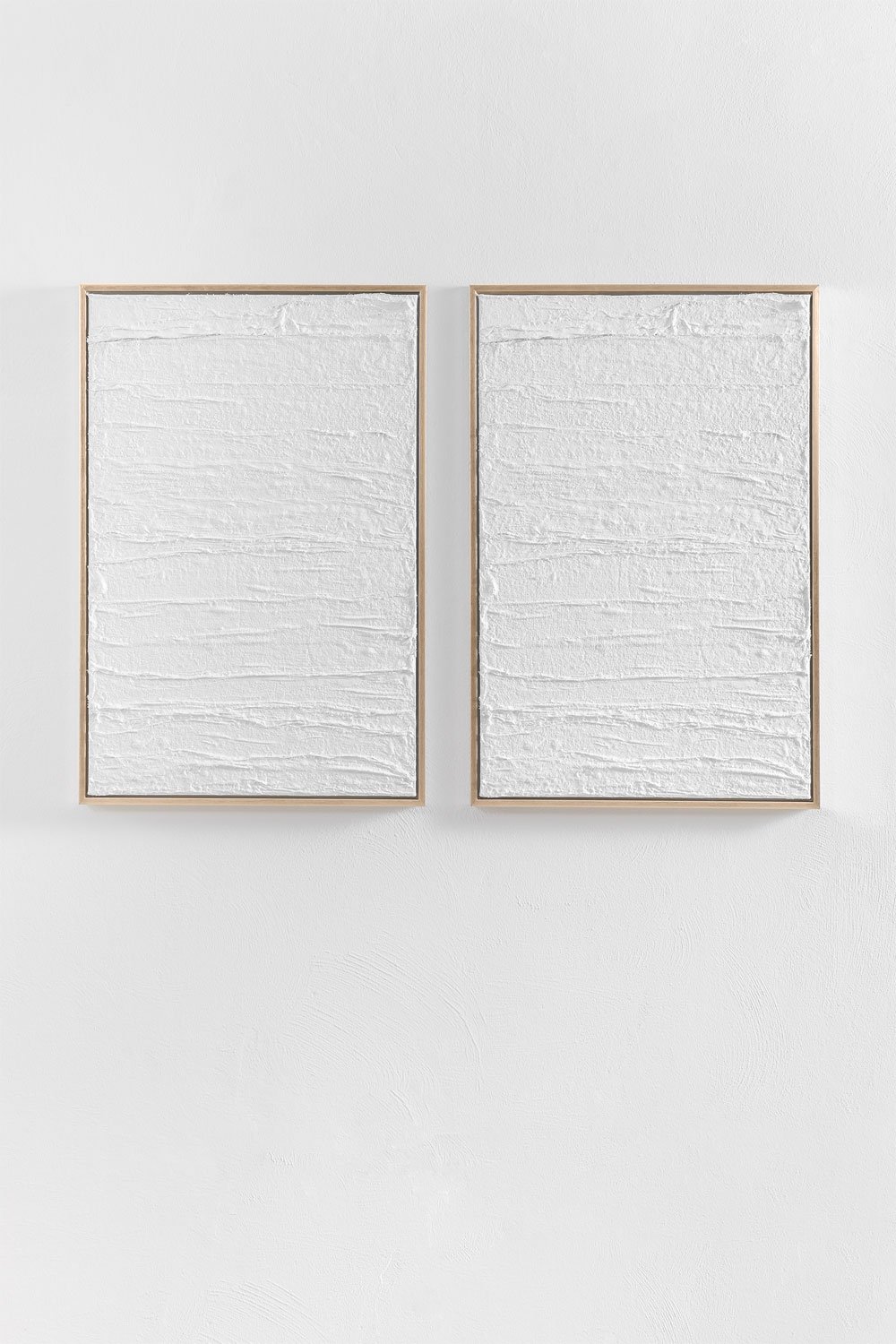 Set di 2 Quadri Decorativi in Rilievo in Gesso (60x90 cm) Leclerc