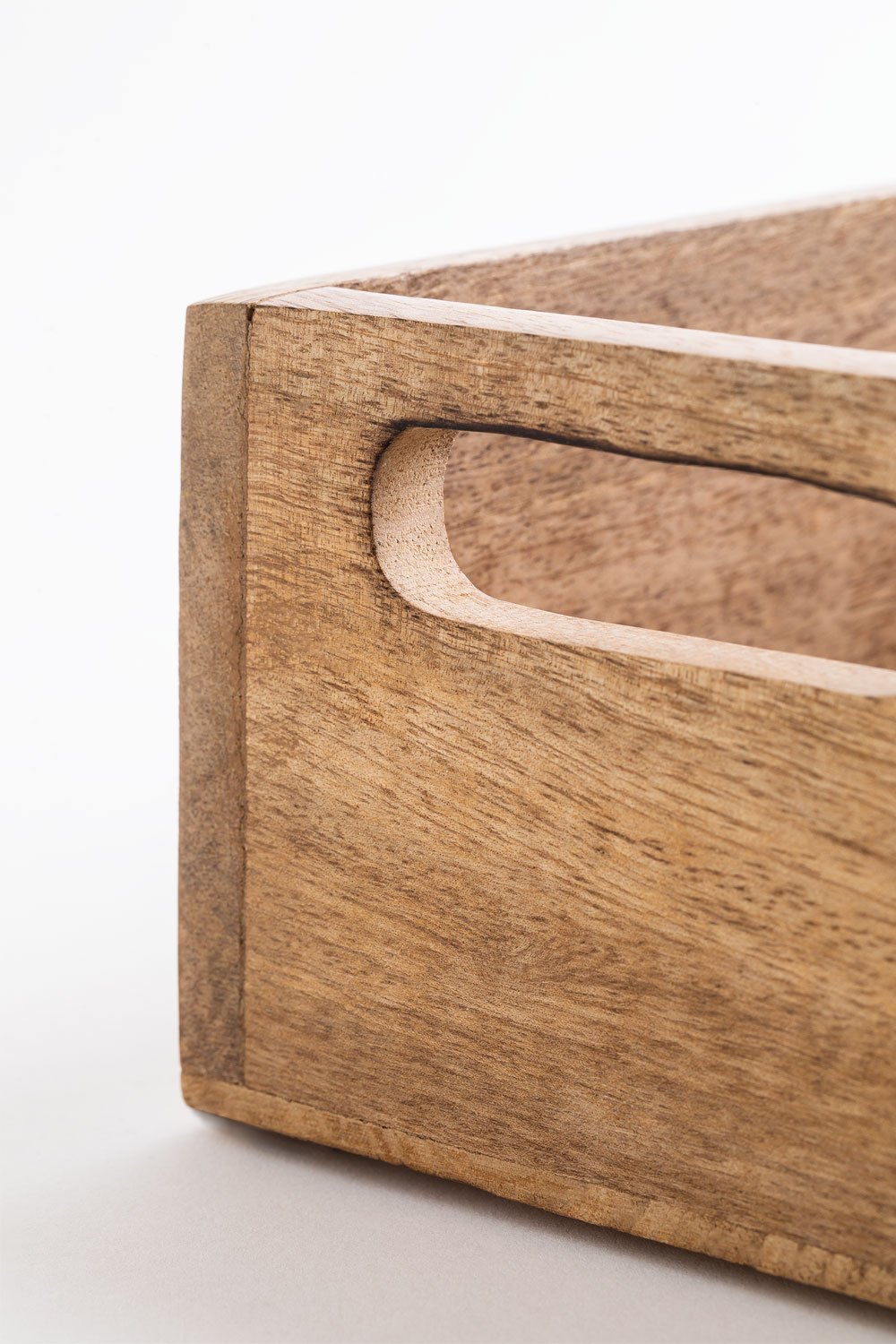Set di 2 scatole portaoggetti Evelia in legno di mango