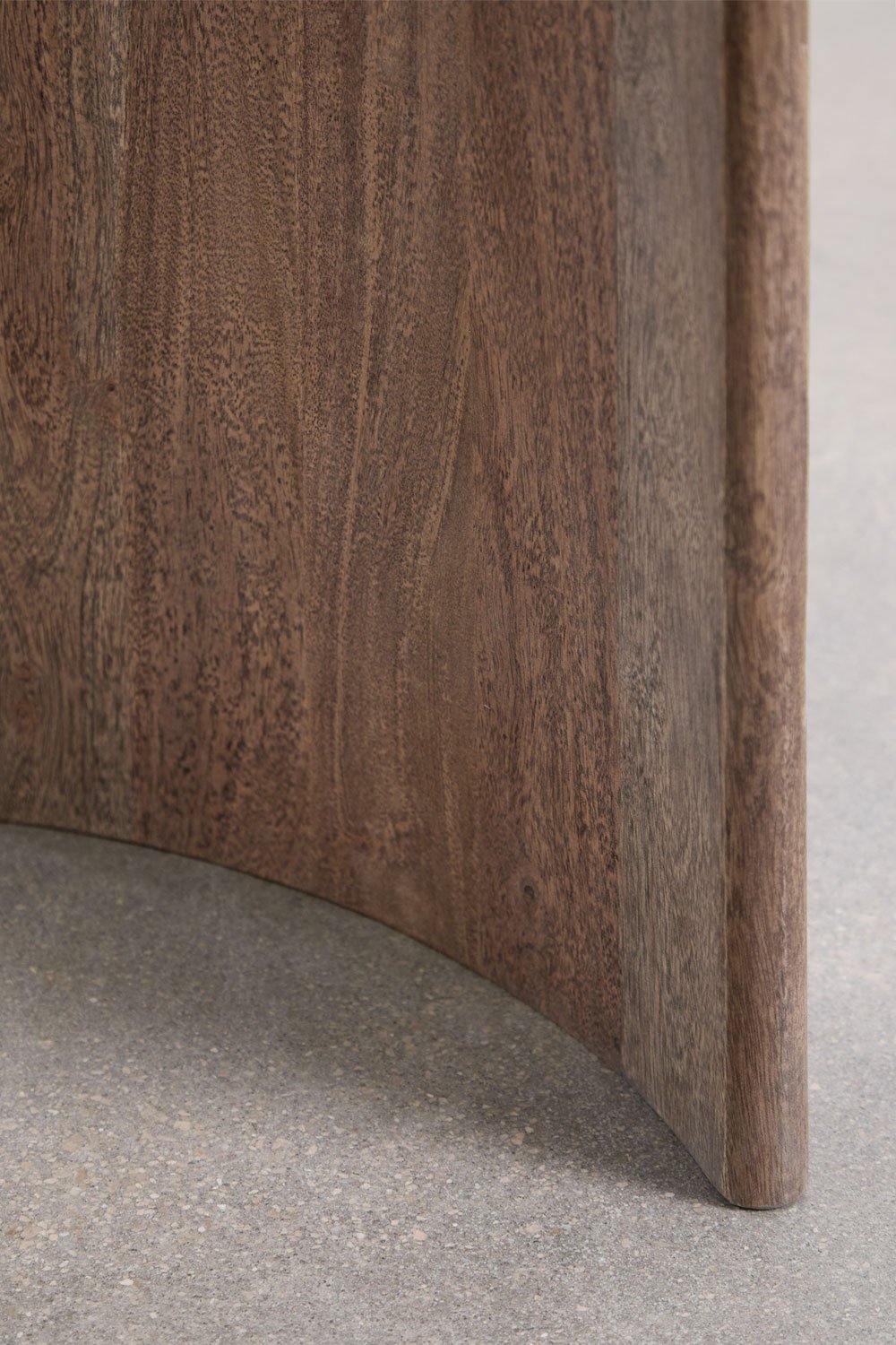 Set di 2 tavolini quadrati in travertino e legno di acacia Casilda