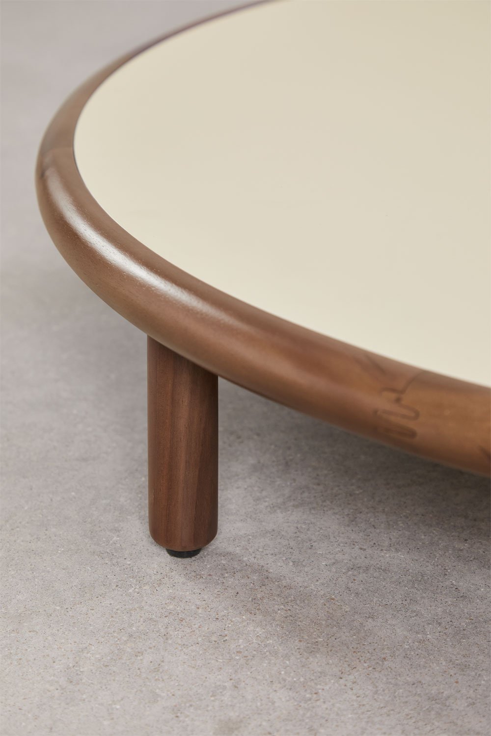 Set di 2 tavolini rotondi in legno di acacia Olivia