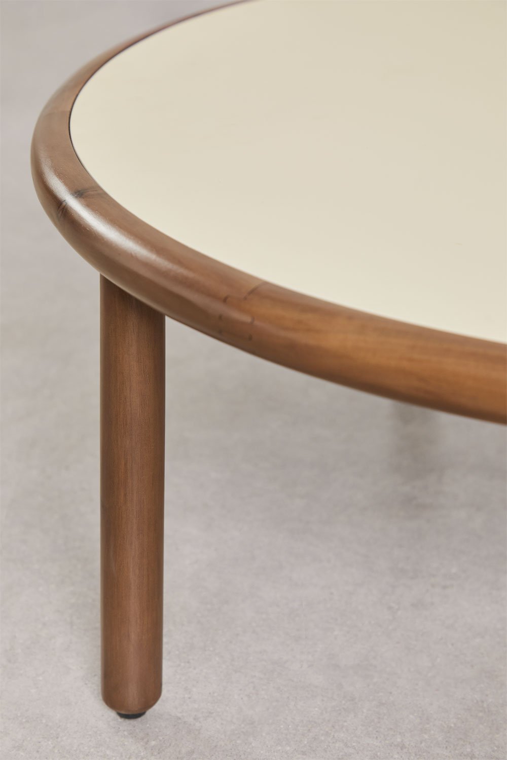 Set di 2 tavolini rotondi in legno di acacia Olivia