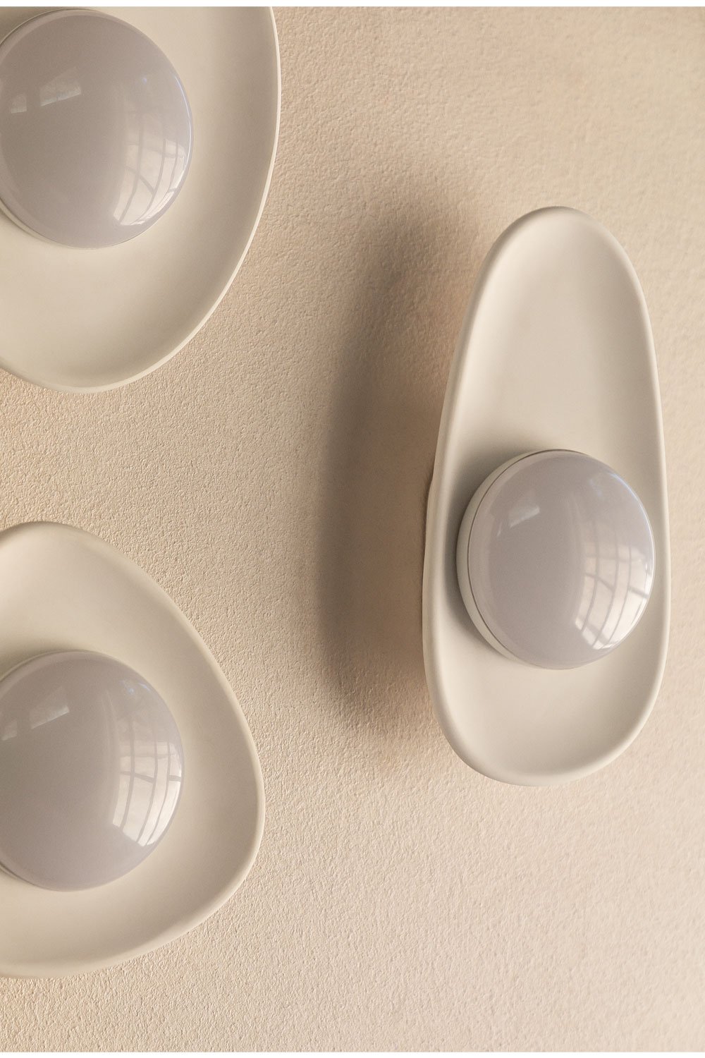 Set di 3 applique a LED in gesso Givert