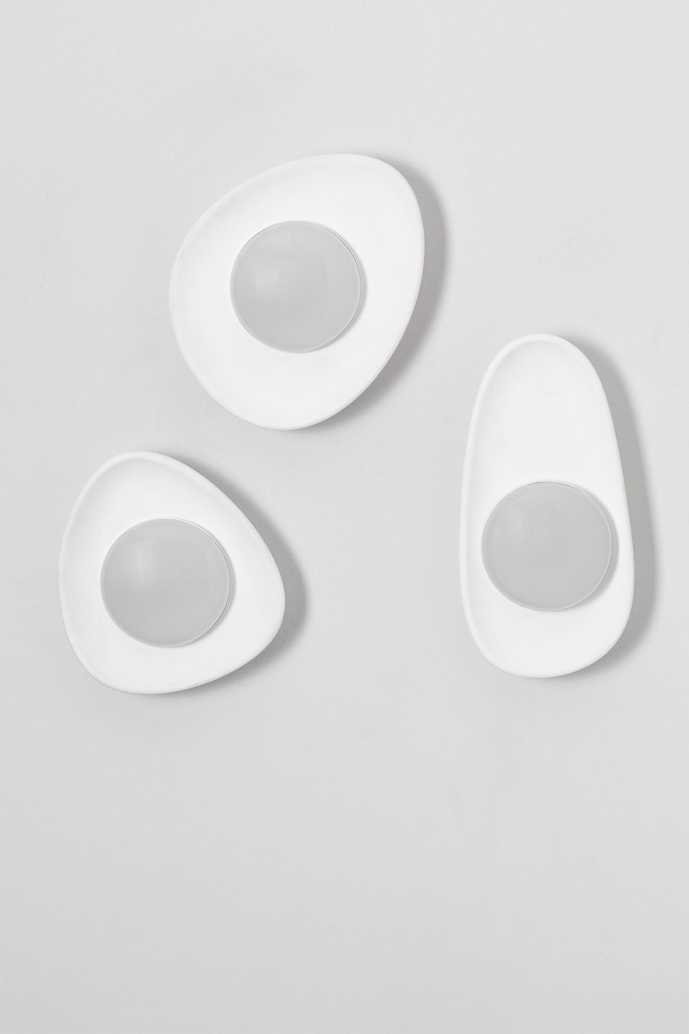 Set di 3 applique a LED in gesso Givert