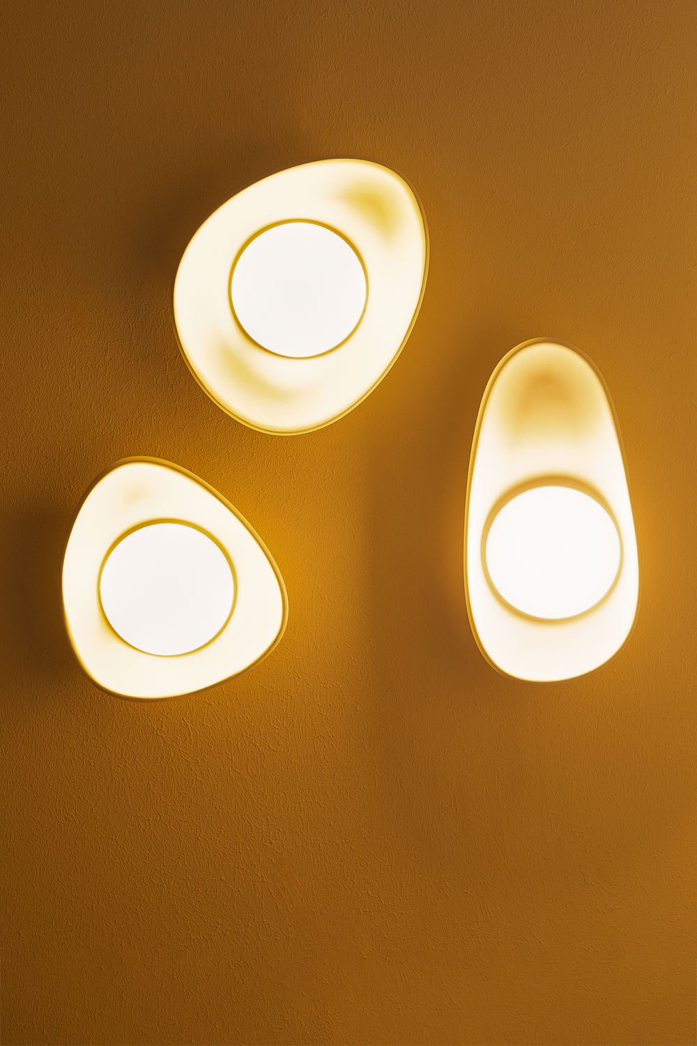 Set di 3 applique a LED in gesso Givert