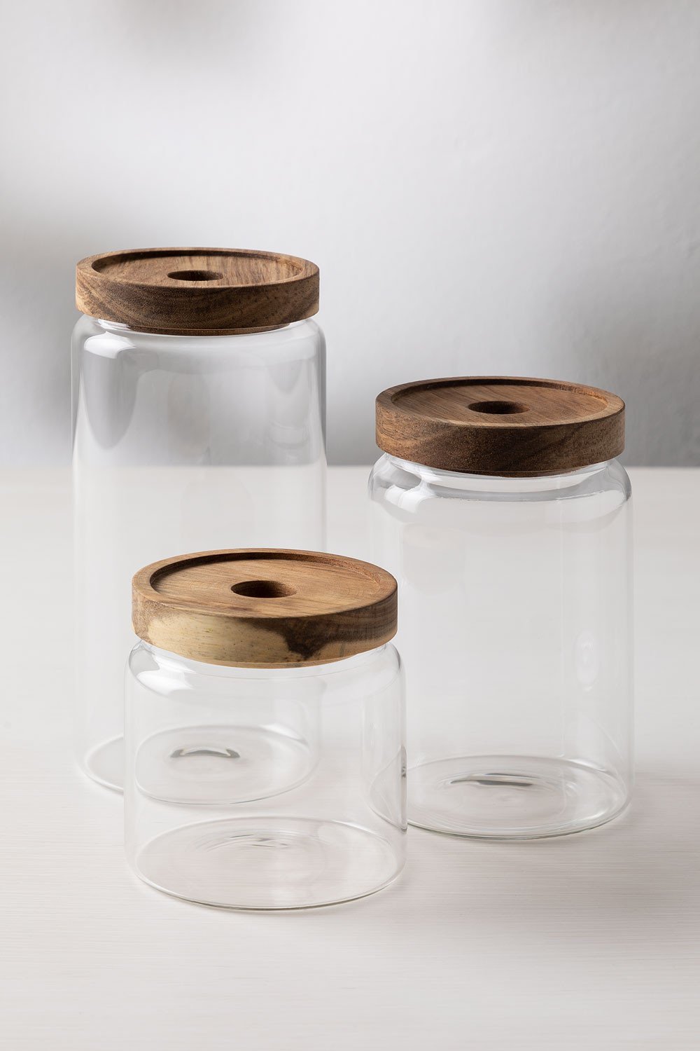 Set di 3 vasetti di vetro Anwas
